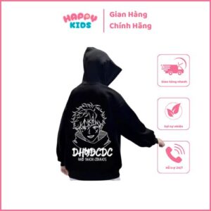 Áo hoodie nỉ bé trai Happy Kids